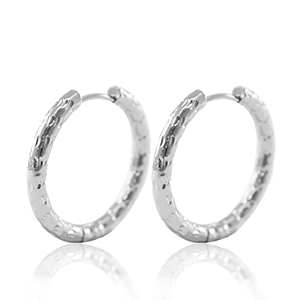 Stainless steel earrings creole 23mm Silver