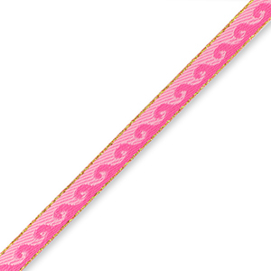 Ribbon text waves Fuchsia-Light Pink