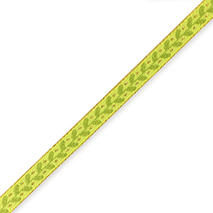 Ribbon text leaves Light Green-Olive Green