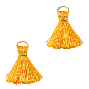 Tassels 2cm Gold-Calypso Orange