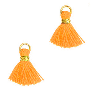 Tassels 1.2cm Gold-Calypso Orange