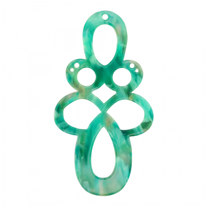 Resin pendants baroque Turquoise-Green