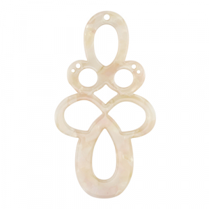 Resin pendants baroque Pearl White-Pink