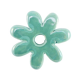 DQ greek ceramic beads flower Turquoise