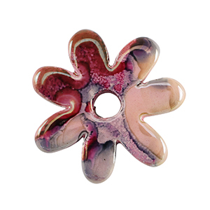 DQ greek ceramic beads flower Rose-Black