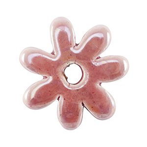 DQ greek ceramic beads flower Magenta Haze Pink