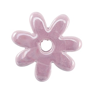 DQ greek ceramic beads flower Lavender Purple