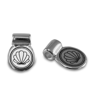 DQ European metal sliders shell Antique Silver (nickel free)