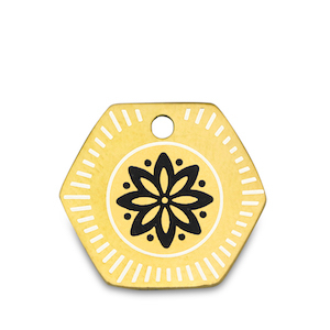 Stainless steel charms flower Gold