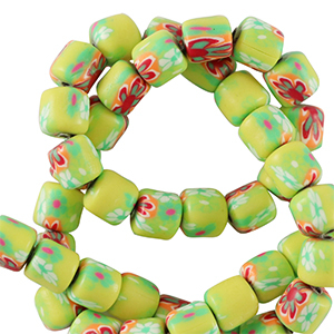 Polymer beads 6mm Lime Green