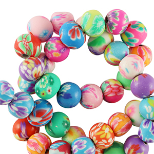 Polymer beads 6mm Multicolour