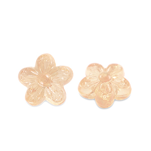 Acrylic beads flower Transparent Copper Brown