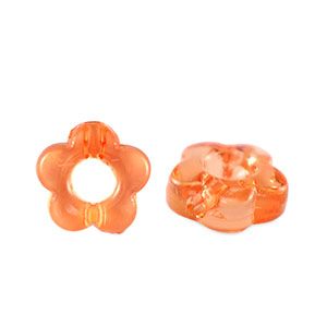 Acrylic beads flower Transparent Orange