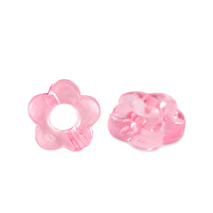 Acrylic beads flower Transparent Pink