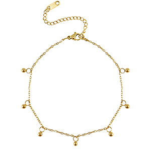 Stainless steel bracelets ball Gold