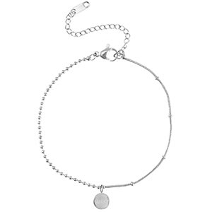 Stainless steel bracelets ball chain LUCKY Silver