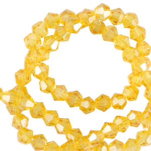 Top faceted beads bicone 6mm Freesia Yellow
