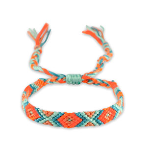 Ready-made Bracelets Soft Turquoise Blue-Neon Orange