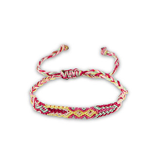 Ready-made Bracelets Bordeaux Red-Quarzo Pink