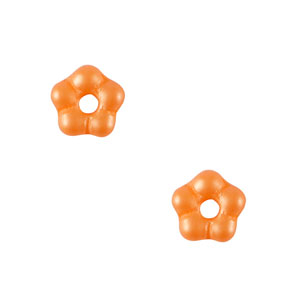 Czech Beads Flower 5mm Orange