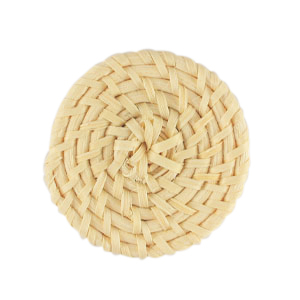 Rattan pendants 50mm Natural White