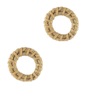 Rattan pendants 24mm Natural Beige
