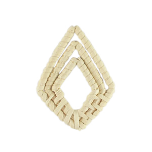 Rattan pendants rhombus Natural White