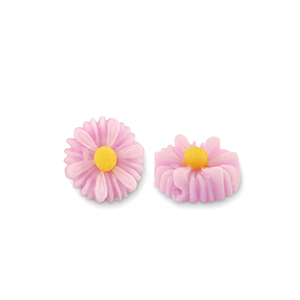Resin beads flower 8mm Lilac Pink