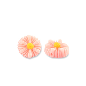 Resin beads flower 8mm Peach