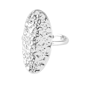 Stainless steel rings oval Silver