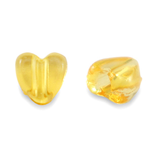 Acrylic beads heart Transparent Spectra Yellow