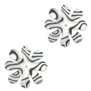 Statement charms flower 25mm Anthracite Grey