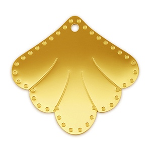 Stainless steel charms connector shell Gold