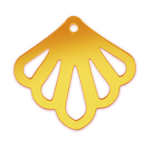 Statement charms shell Metallic Yellow