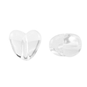 Acrylic beads heart Transparent