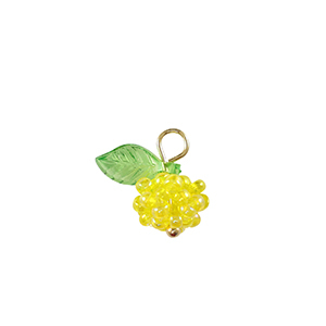 Top Faceted charms berry Gold-Green Yellow
