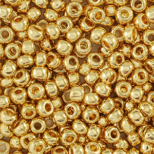 Preciosa glass seed beads 24K 8/0-68304 Gold