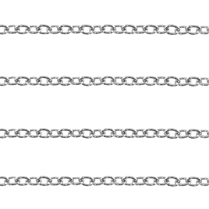 Stainless steel findings belcher chain anchor cable Silver
