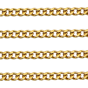 Stainless steel findings belcher chain curb links Gold