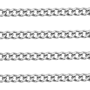 Stainless steel findings belcher chain curb links Silver