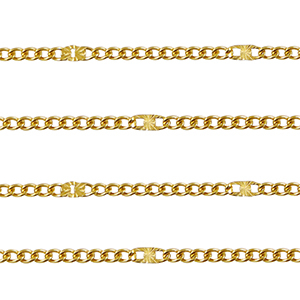 Stainless steel findings belcher chain curb links Gold