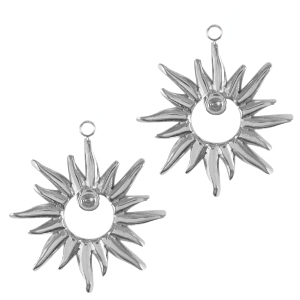 Stainless steel charms star Silver