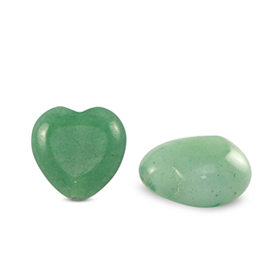 Natural stone beads Aventurine Quartz heart Green
