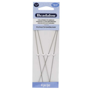 Beadalon collapsible eye needle 12.7cm (Extra Heavy) Silver