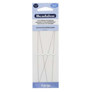 Beadalon collapsible eye needle 12.7cm (Extra Fine) Silver