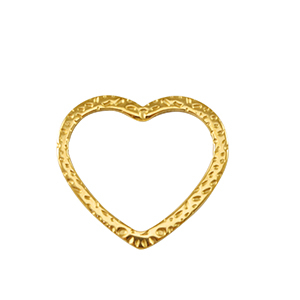 Stainless steel charms heart Gold