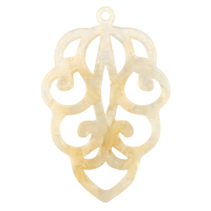 Resin pendants Sand Beige Transparent