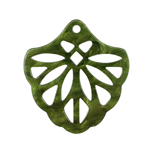 Resin pendants Moss Green