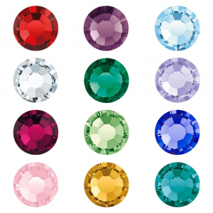 Birthstones mix Preciosa SS16 flat back (4mm) Multicolor