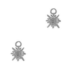 Stainless steel charms star Antique Silver